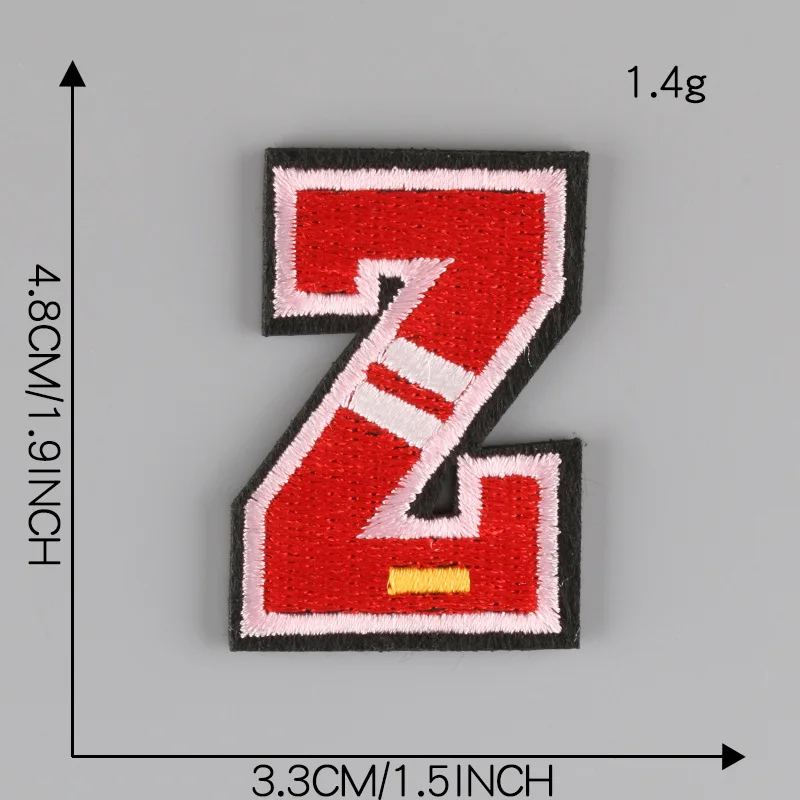 Custom 3D Colorful Letter Iron On Patches Embroidery Diy Logo Brand Name Clothes Decoration