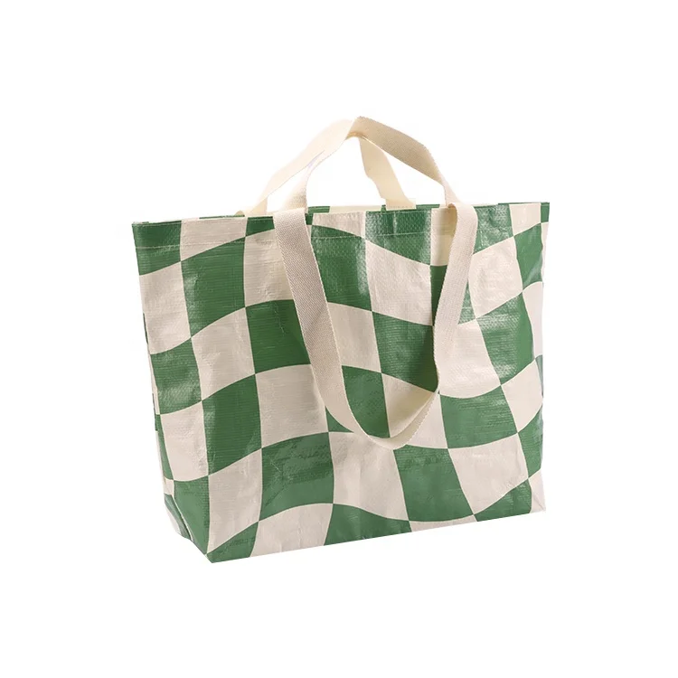 Wholesale Custom Printed Eco-Friendly Recyclable Polypropylene Tote Bag Grocery TNT PP Laminated Woven Shopping Bag for Gifts