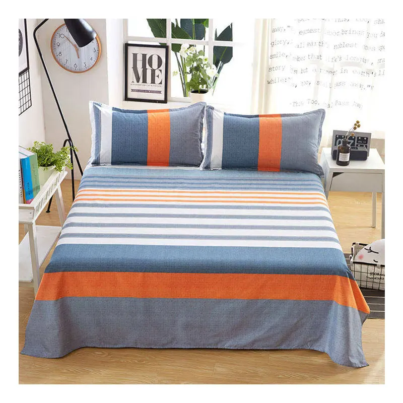 Wholesale Bed Sheets Twill Thick Microfiber Bedsheet Single Flat Bed Sheets