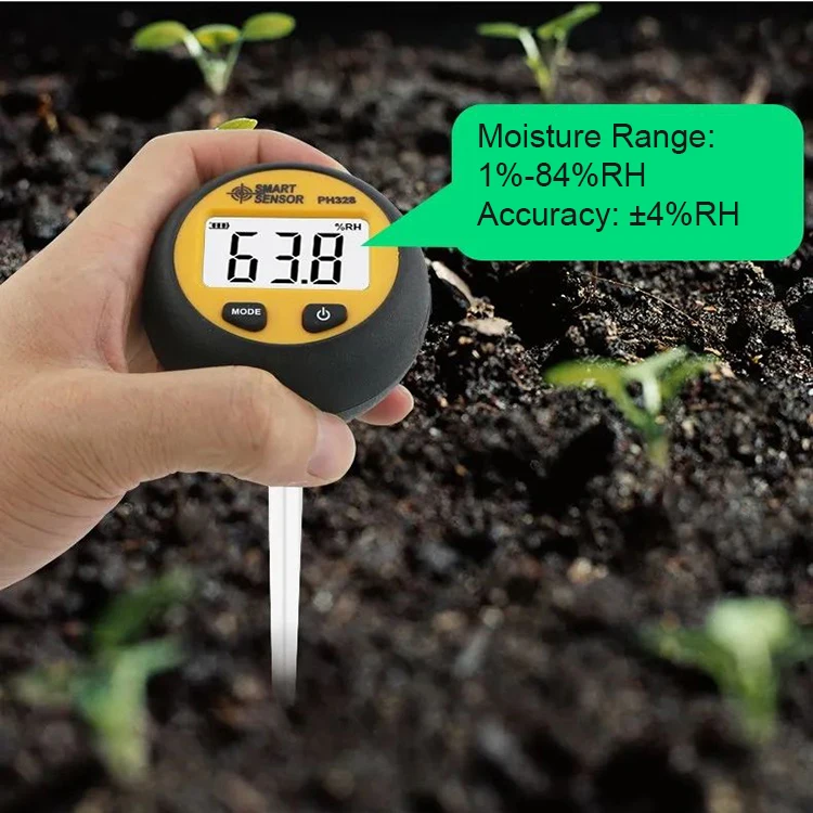 Smart Sensor PH328 Soil Moisture Meter Temperature tester 3 in 1 soil PH meter