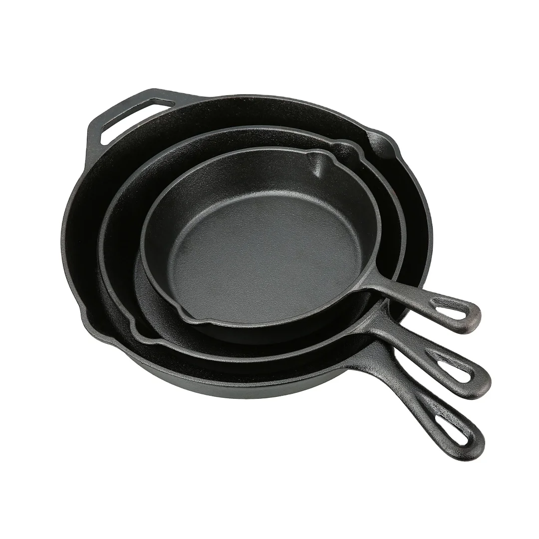 pre seasoned 8 10 12 inch cast iron frying skillet pan factory supplying