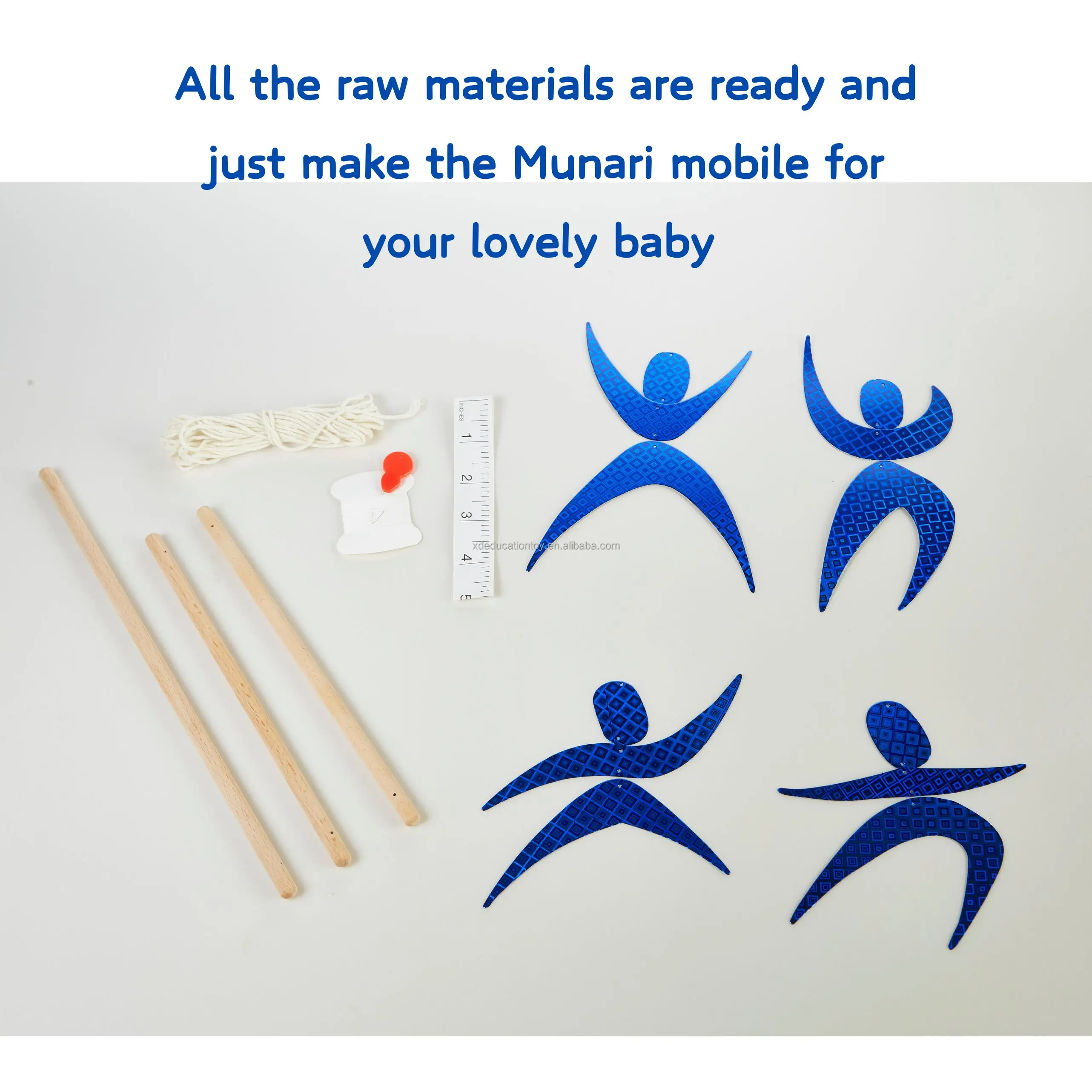 Montessori Newborn Paper Educational Toys Early Educational Tools Set Wood Material Mobile Set Visual Hanging Toy for Babies