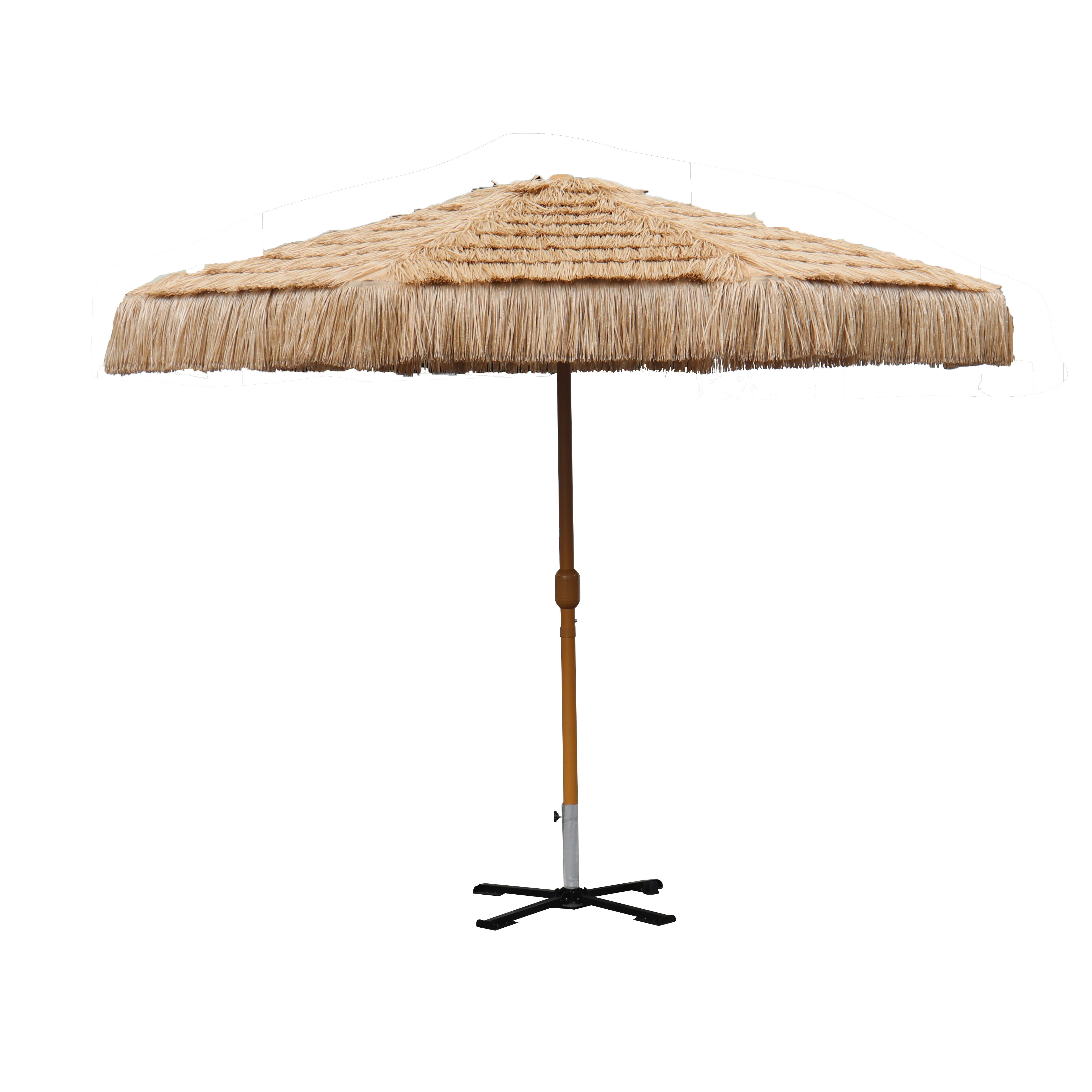 Factory Thatched Tiki Umbrella Hawaiian Style Beach Umbrella 10 FT Thatched Roof Straw Umbrella