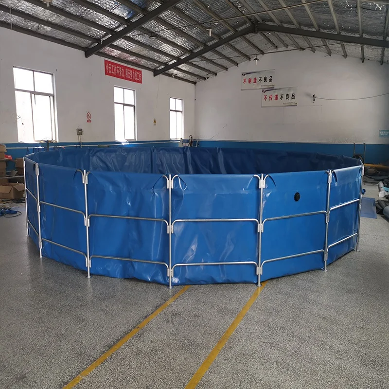 Galvanized Sheet fish hatchery equipment biofloc tank fish farming pond 8m diameter