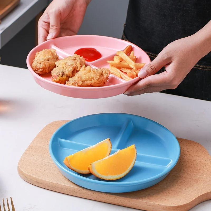 Hot sale restaurant home salad dish kitchen tableware round lunch ceramic divider plate dinner plate