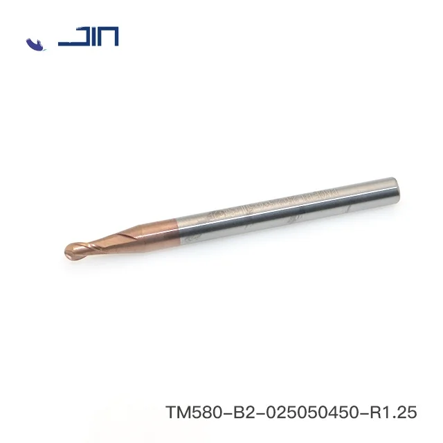 Jinte endmill 2 канавки 58hrc твердосплавные сферические торцевые фрезы cnc металлические режущие инструменты