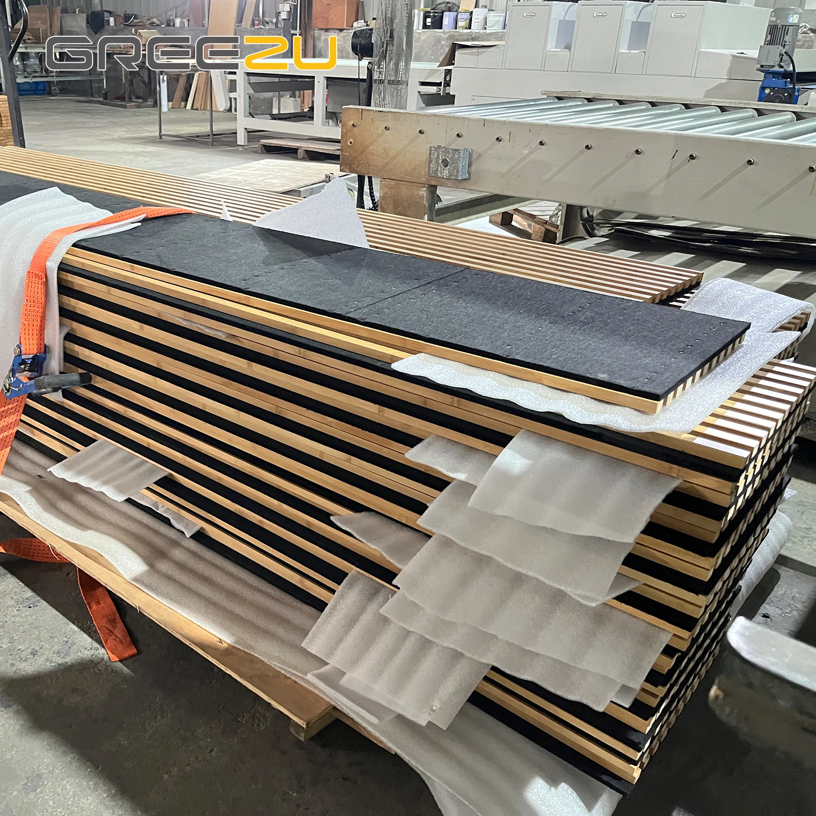 PET Sound Absorption Acoustic Panel Acoustic Linear Bamboo Wall Panel Acoustic Bamboo Slat Wall Panel Akupanel