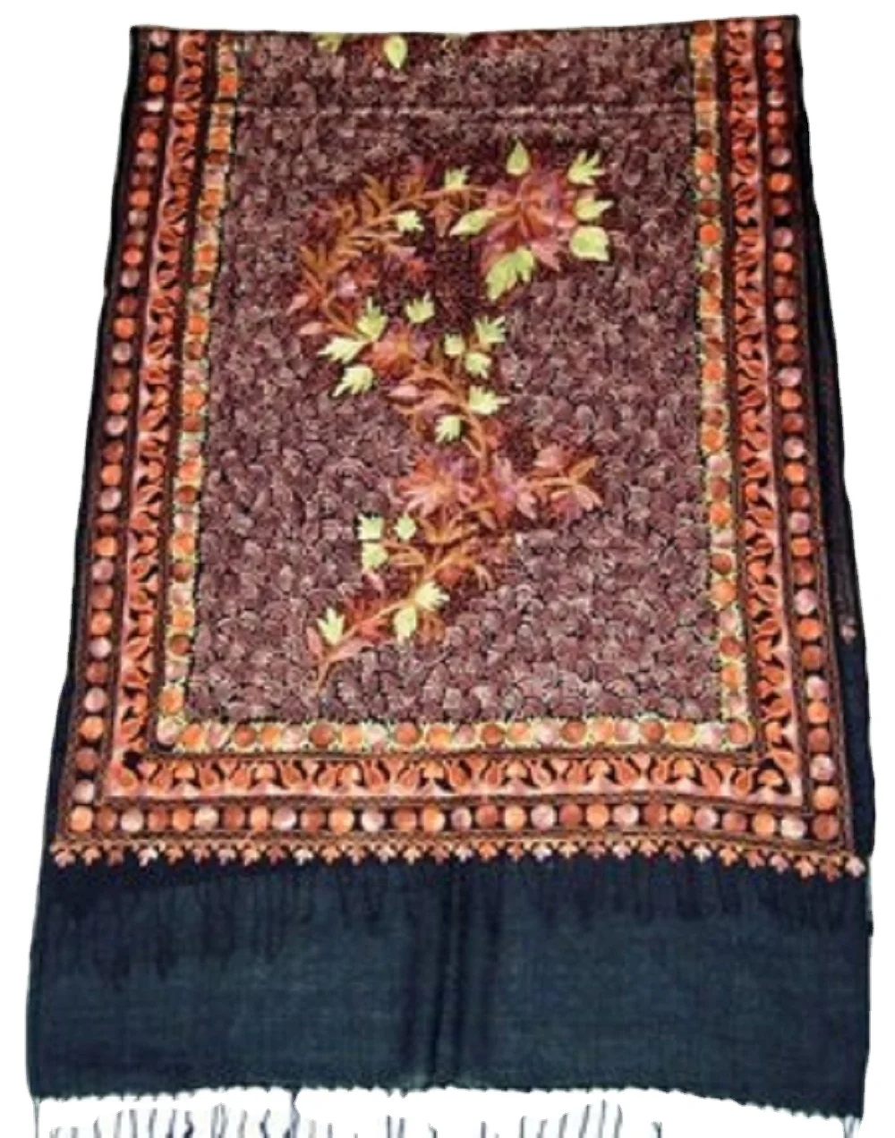Wool embroidery shawls scarfs kashmir pashmina scarf with decorative embroidery shawls and stoles