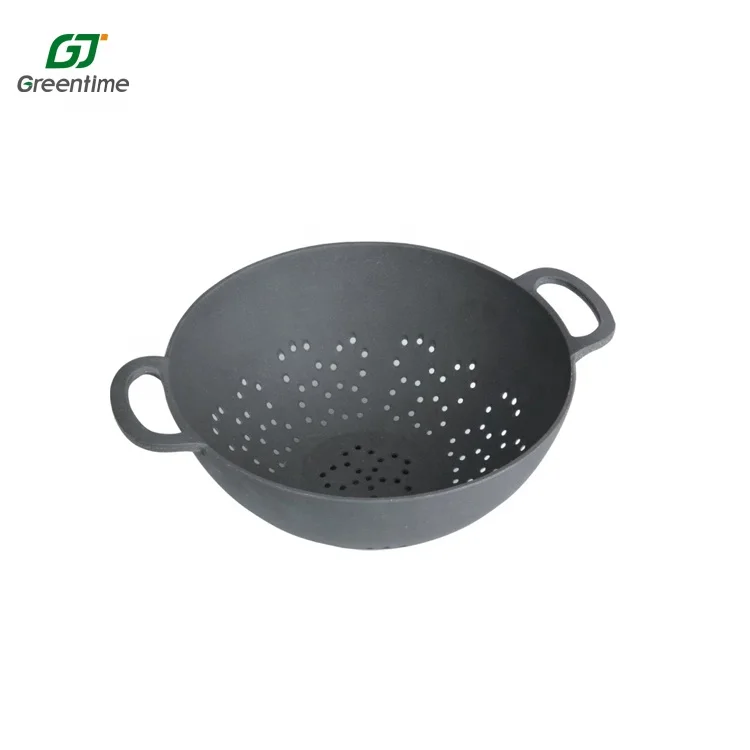 Bamboo Fiber Functional Easy-washing Kitchen Pantone Color Biodegradable Colander With Handle