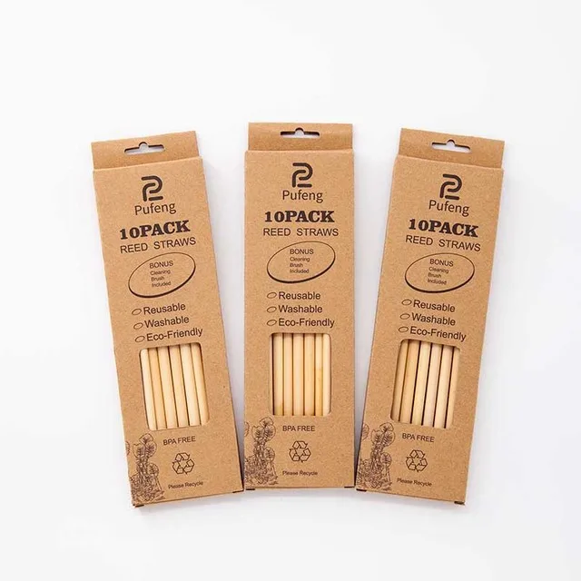 Disposable paille de roseau roof straw water reed bar restaurant reed straws