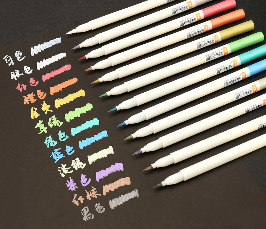 Граффити Рисование винный бокал тарелка металлические цвета Новая Перманентная кисть краска металлические маркеры