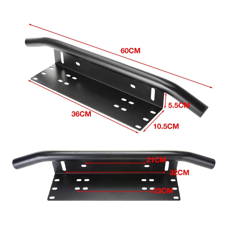 Universal Front License Plate Mounting Bracket Bull Bar Front Bumper Led Light Bar Mount Bracket For Jeep truck Pickup SUV