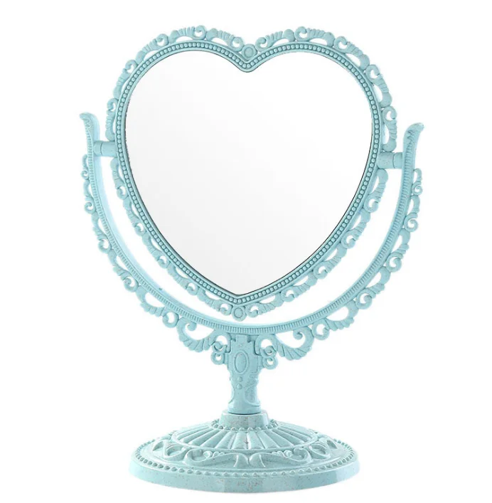 Vintage rose flower shape lady hand held mirror cosmetic mirror wholesale makeup mirror