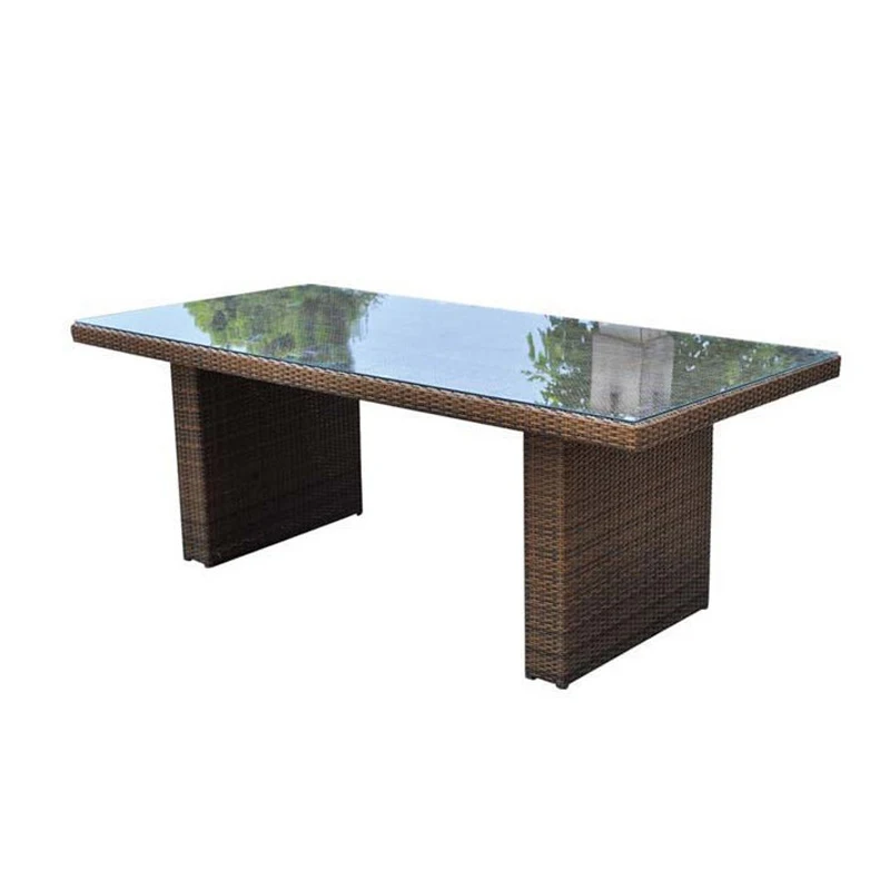 rattan metal and glass garden furniture outdoor for dinning
