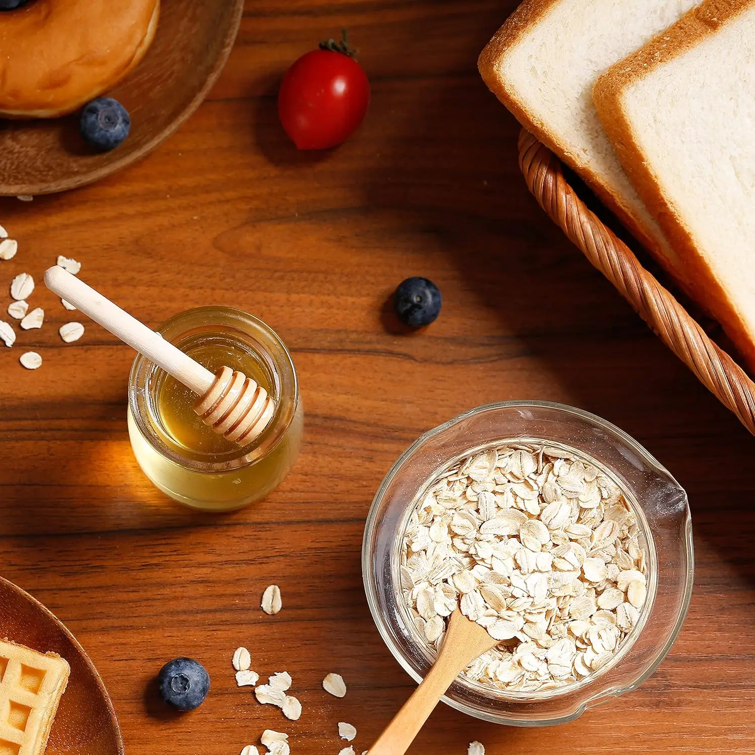 Zhuchuang 4-Inch Wooden Honeycomb Sticks for Home Use and Food Boards Customizable Spoon  100pcs MOQ