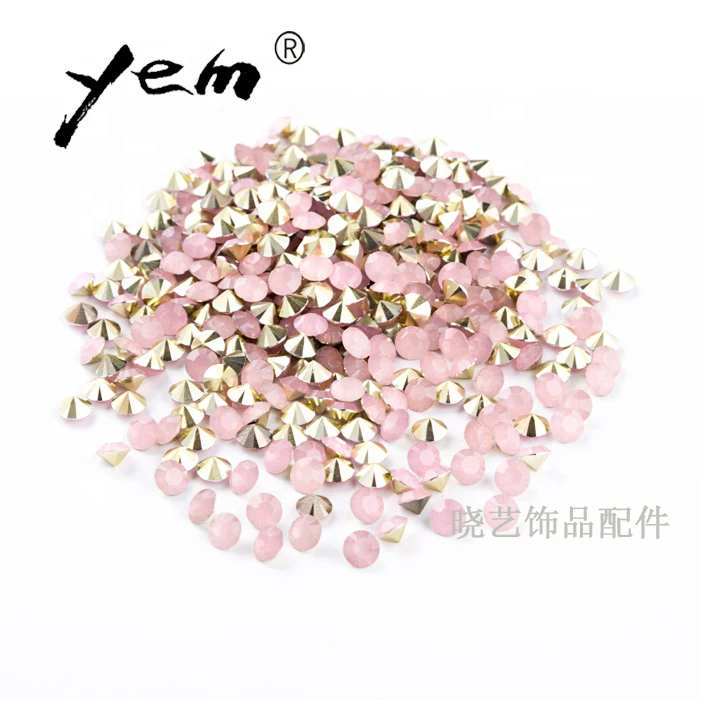 Yem China Most Popular Custom Wholesale Multi Sizes Colorful Pointback Non Hot-Fix Resin Stone Rhinestone Bulk