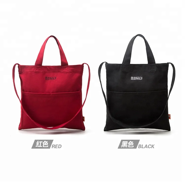 High Quality Large Luxury Waxed Custom Recycled Cotton Canvas Tote bag With Printing Logo