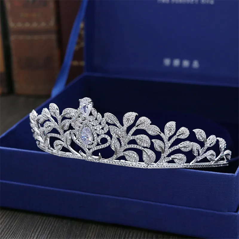 GS012 Zircon diamond vintage birthday head jewelry bridal queen tiara bride wedding pageant crowns