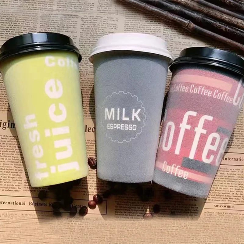 Foam Surface Paper Cup Heat Insulation Hot Cold Coffee Drinking Paper cups With Custom Logo