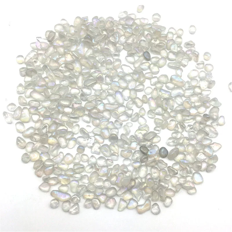 Wholesale Angel Aura Moonstone Quartz Gravel Crystals Tumbled Stone for Home Decoration