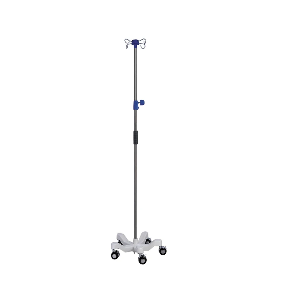 mobile Stainless steel emergency iv infusion pump stand set 5 wheels,icu hospital medical wall i.v pole drip rolling 4 hooks