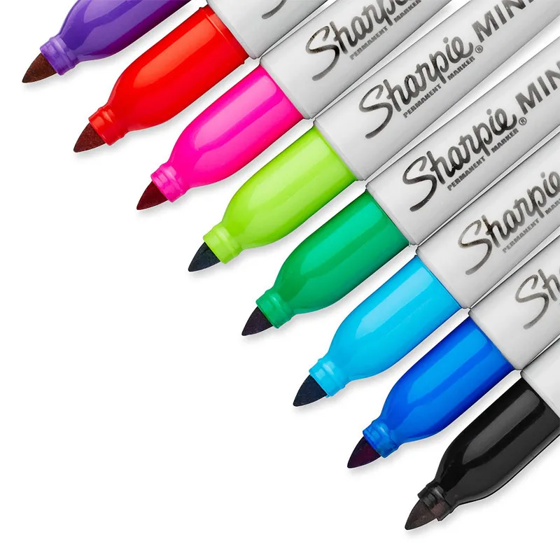 4/8 шт. компактный мини-маркер Sharpie 35113 с брелоком масляный маркер для переноски канцелярские принадлежности безпыльный очистки