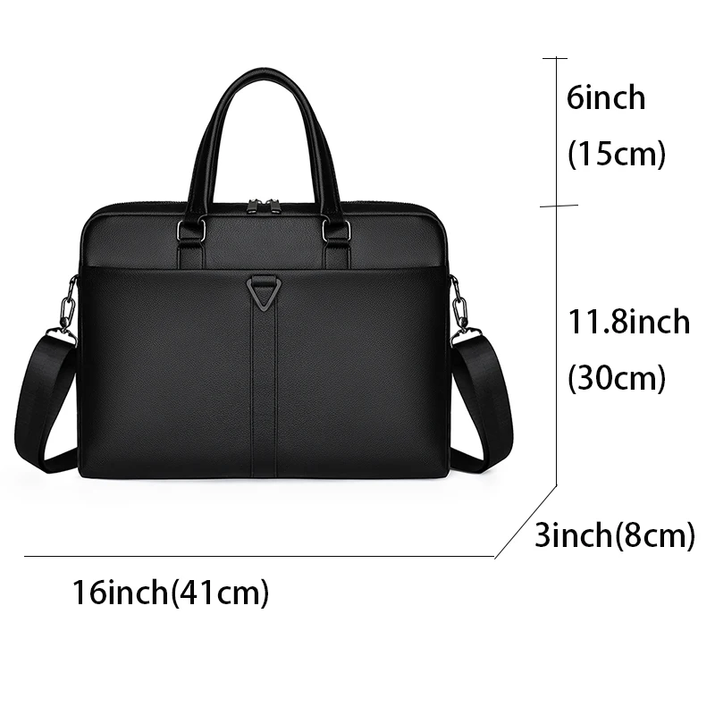 New Designer Large Portable Men Luxury Laptop PU Leather Waterproof Shoulder Business Laptop Bag For Office