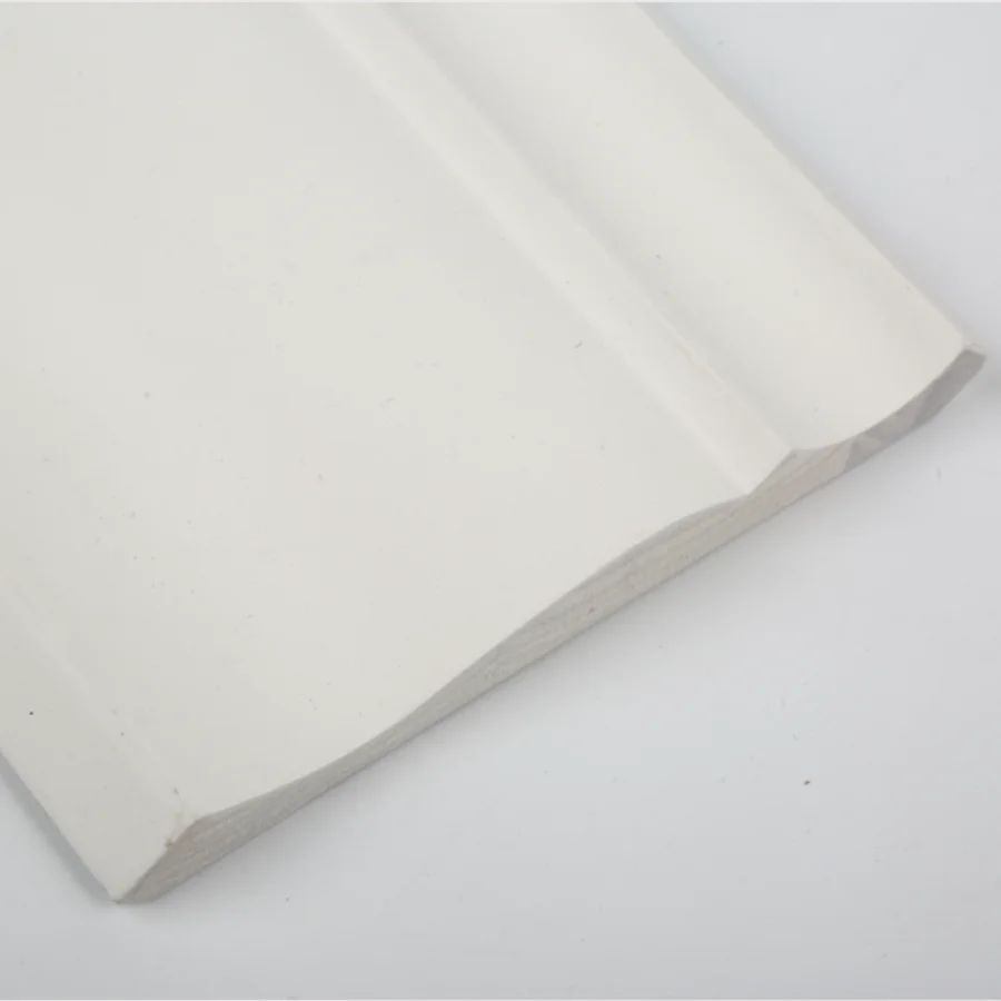 Factory price white gesso coated wood crown molding for house decoration