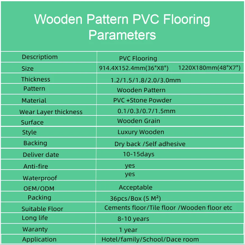 Factory Direct Sale Waterproof Fireproof Pvc Floor Covering OAK Color Vinyl Planks Flooring