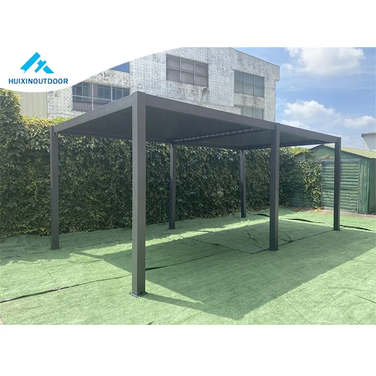 Square Tube Arch Round Gazebo Style Classical Wall Mount Pergola Large Metal Garden Chinese for Pavilion Aluminum 10 Year