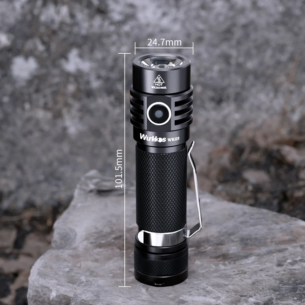 Wurkkos WK03 компактный и портативный дизайн 1800lm IPX8 водонепроницаемый SST40 EDC фонарь ударопрочный самозащитный светодиодный фонарик