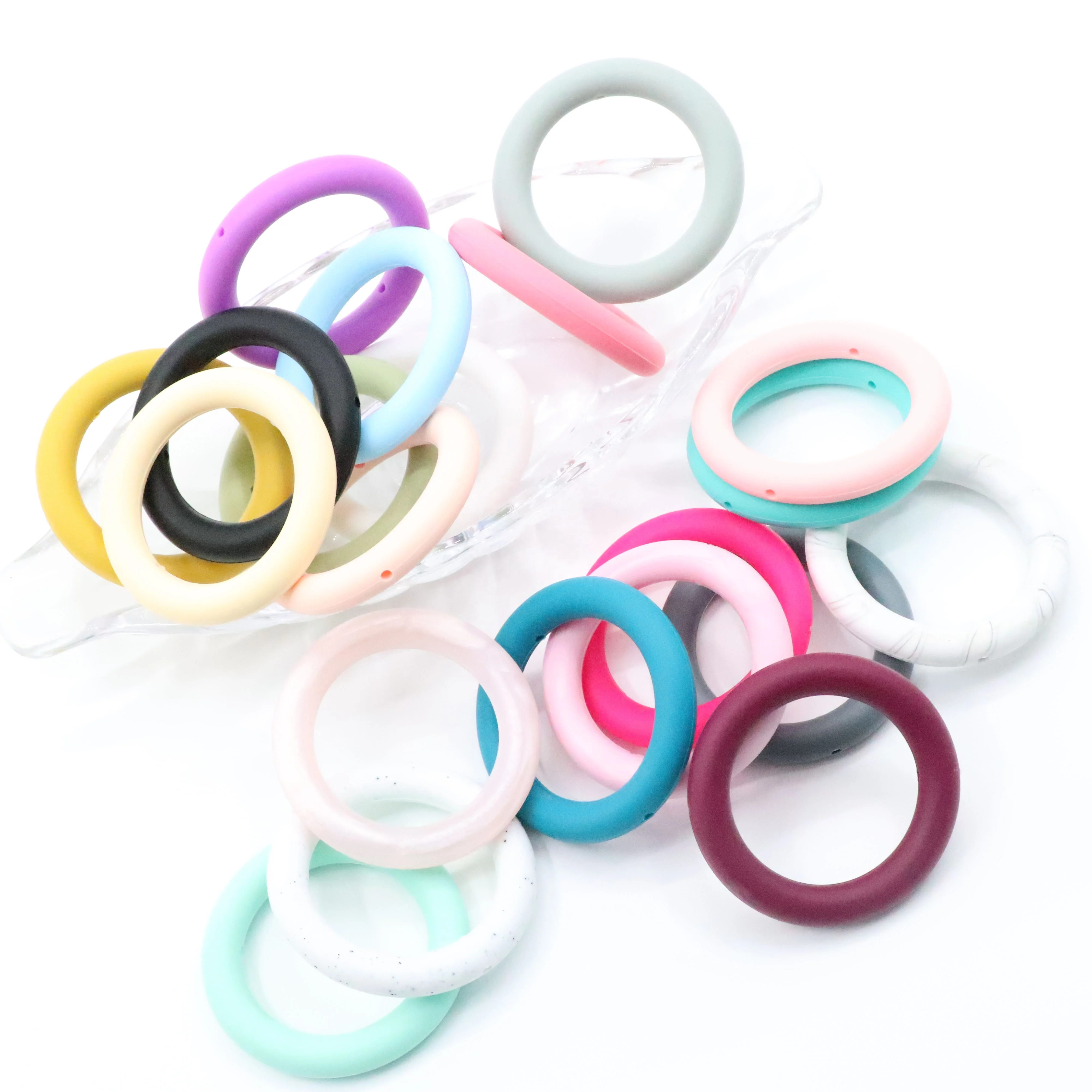 Оптовая продажа, Детские Силиконовые игрушки для прорезывания зубов, без БФА, детское кольцо для прорезывания зубов