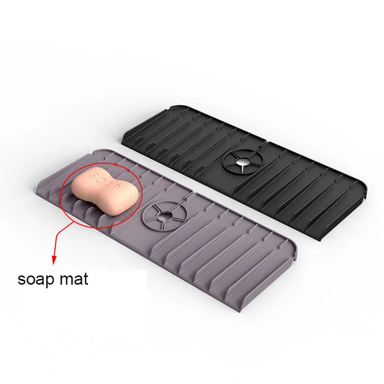 2022 Silicone Sink Faucet Mat Sink Splash Guard Drip Catcher For Sink Faucet Mat For Kitchen