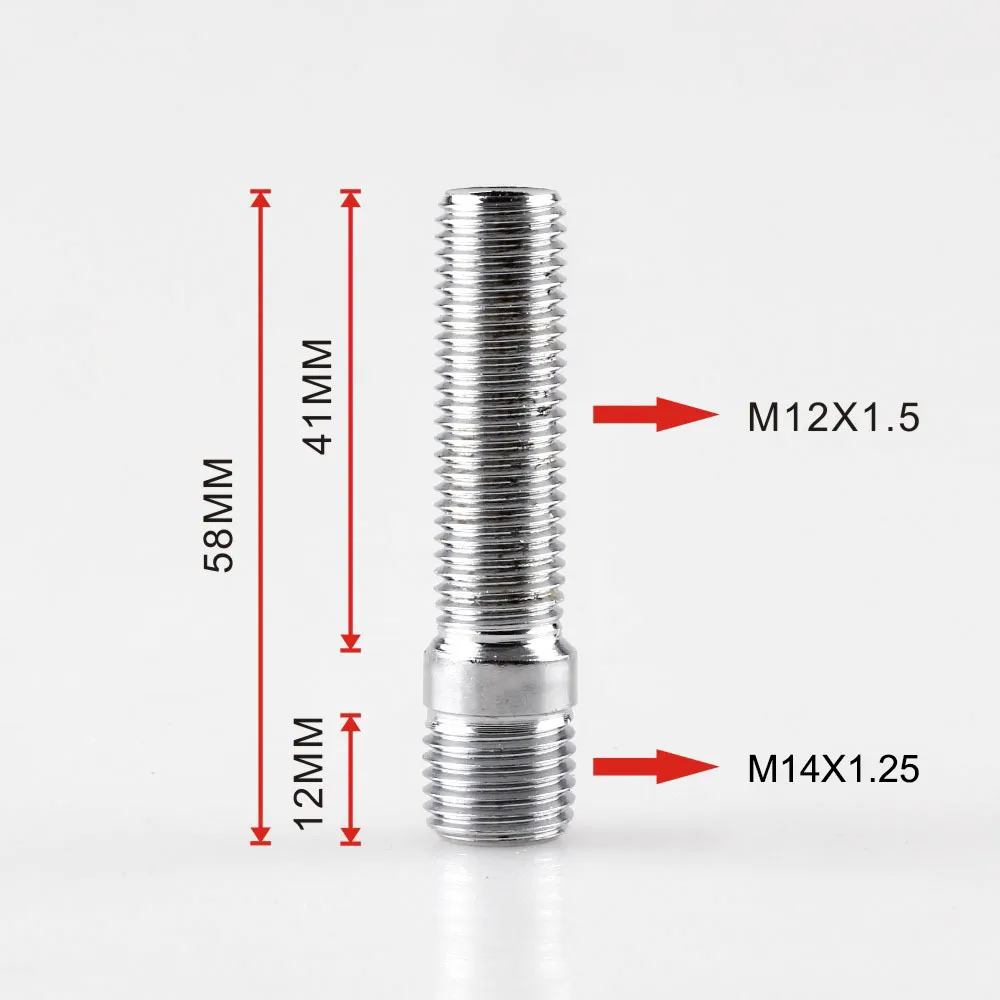20PCS  M12*1.5 TO M14*1.25 Wheel Stud Conversion Tall Lug Bolts To Studs For German car