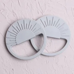 Non Toxic Organic Food Grade BPA Free Infant Nursing Pendant Chewing Sensory Teething Sun Shape Silicone Teether Toys