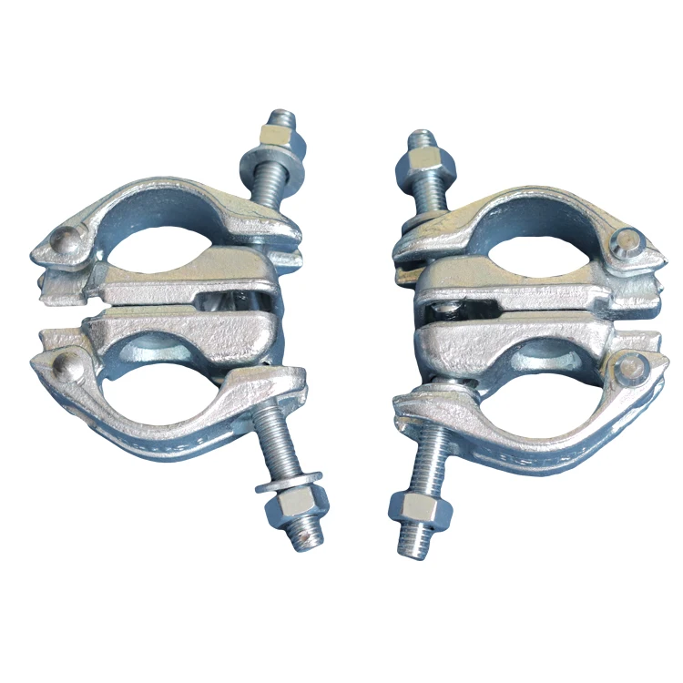 Highly Recommended Hot sale galvanized pressed drop forged scaffolding clamp double swivel coupler