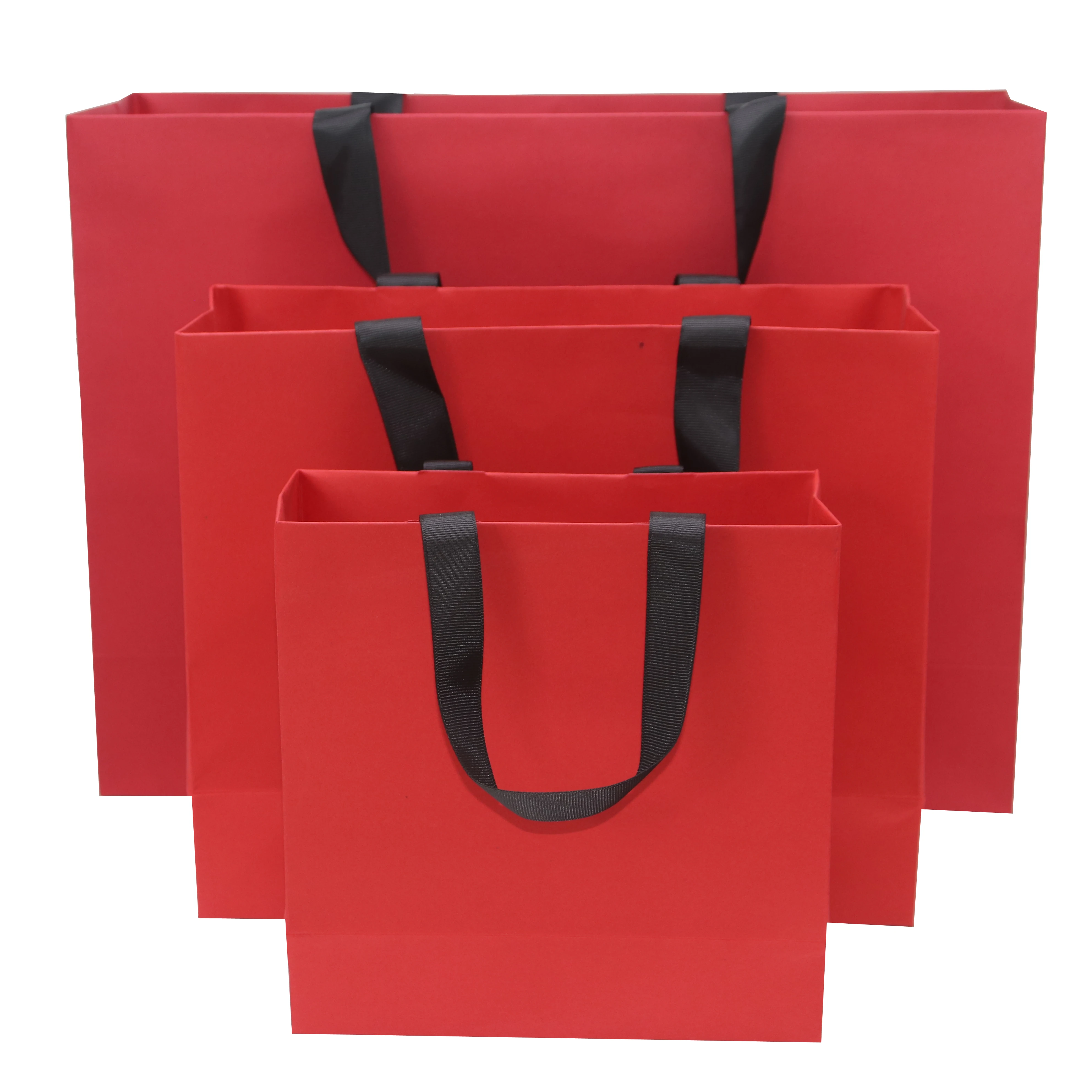 Splendid Paper Carry Bag Beauty Shop Jeans Apparel Packaging Printed Red Luxury Gift Customized Shopping Paper Bags With Logo