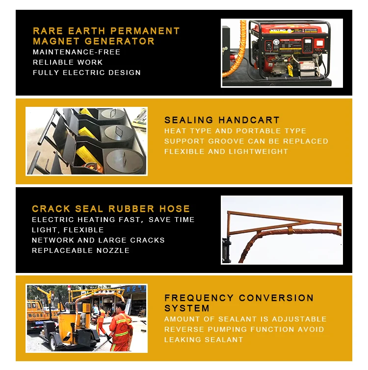 New Small Road Repair Asphalt Pour Pot Road Crack Sealing Machine