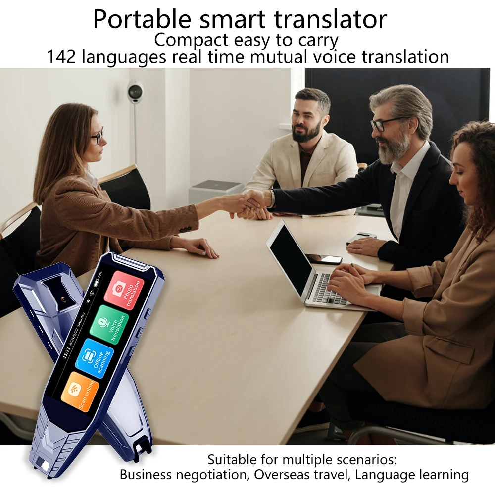 142 language online voice translation, text scanning translation pen,real time text photo translation 4.0-inch touch screen
