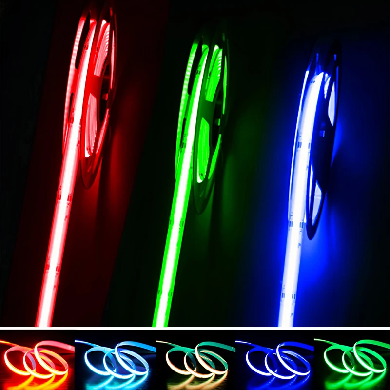 Профессиональная лучшая Светодиодная лента rgb COB 5 м 10 оптовая продажа высокая плотность 12 В/24 В гибкая RGBW