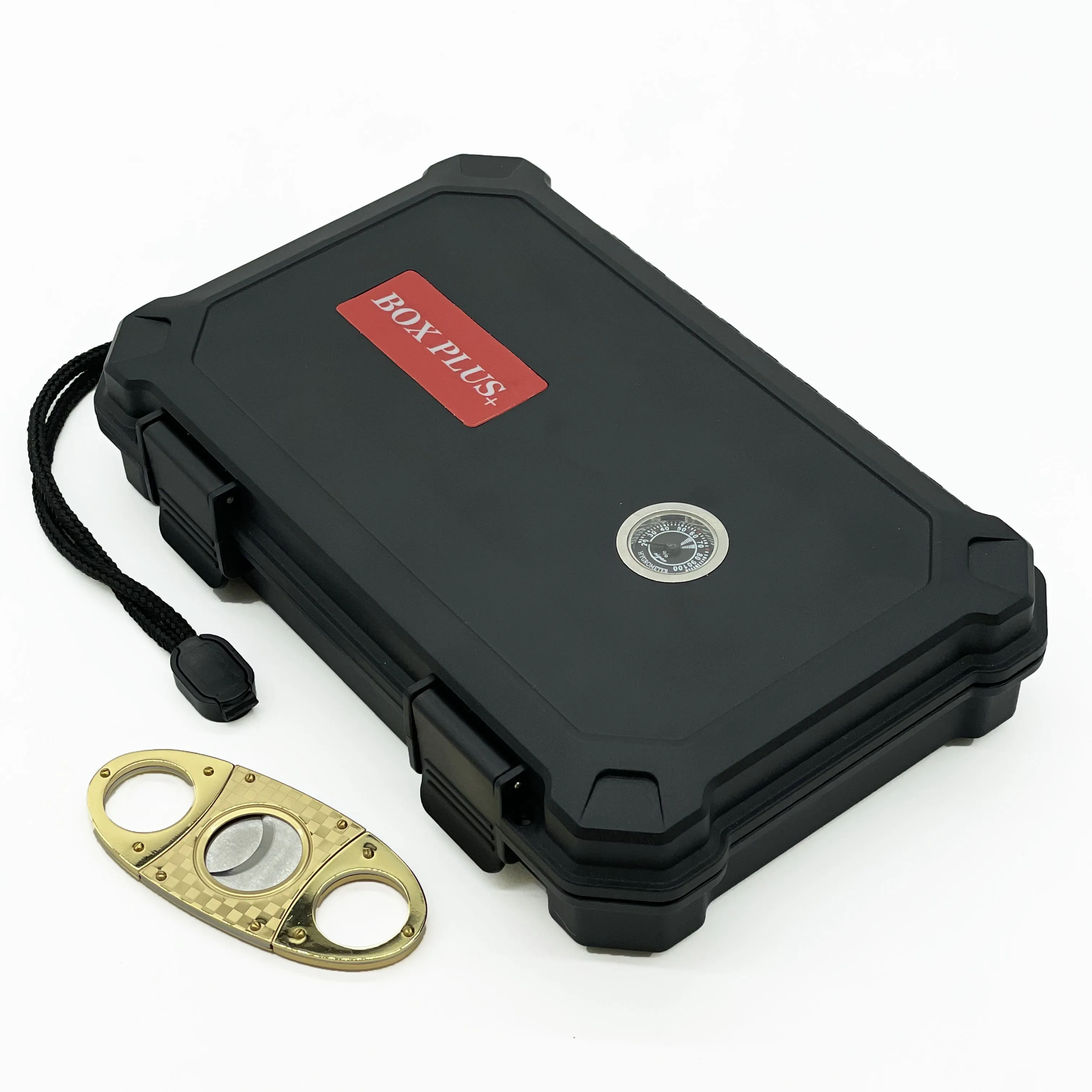Factory Wholesale Waterproof Cigar Humidor Case Accessories Portable Travel with Hygrometer and Foam