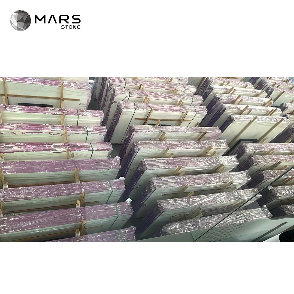 Marsstone Indoor Natural White Marble Greece Volakas Dramas White Marble Polished Tiles and Slabs for Hotel Design Decoration