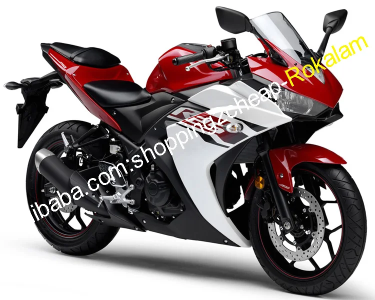Motorbike Bodywork Cowl Kit For Yamaha R25 R 25 2015 2016 2017 R3 R 3 R-25 R-3 Red White Black ABS Fairing Set