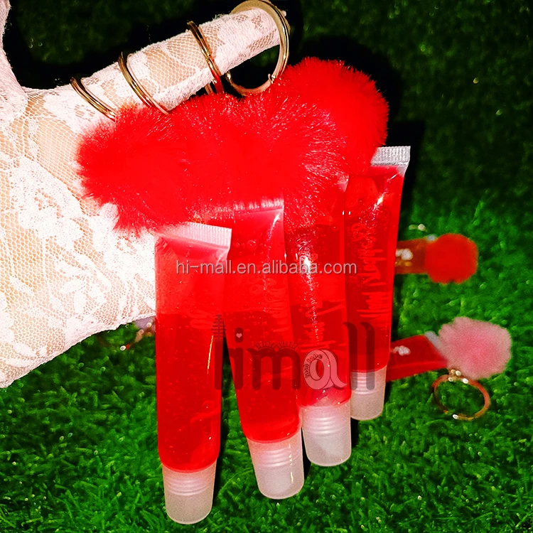 lip gloss Vendor Wholesale Cute Lip Balm Packaging Candy Private Label Lip gloss Tubes with key ring