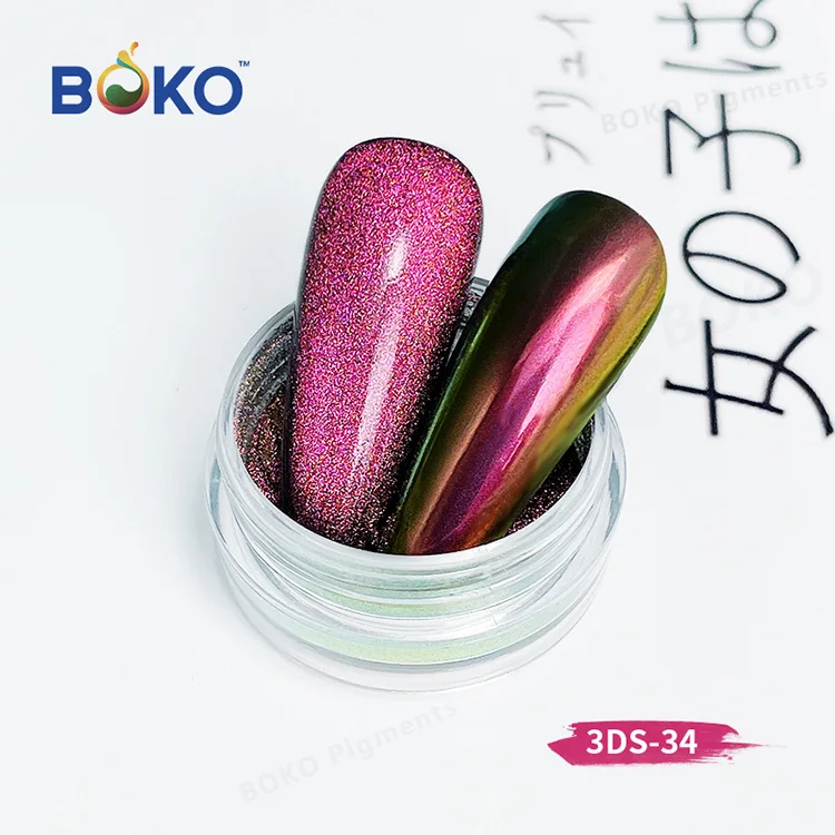 Laser Cat Eye Magnetic Pigment Color Shifting Chameleon Mirror Effect Nail Art Cat Eye Powder Wholesale