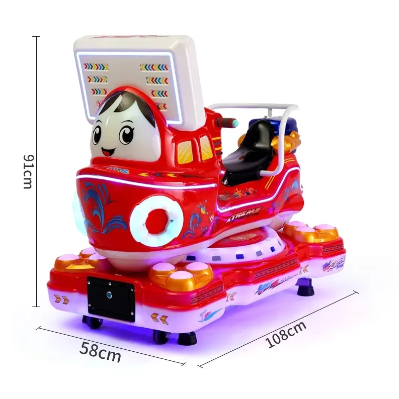 ABS plastic kids ride on car coin operated rocking amusement 3d kiddie ride game machine for shopping mall