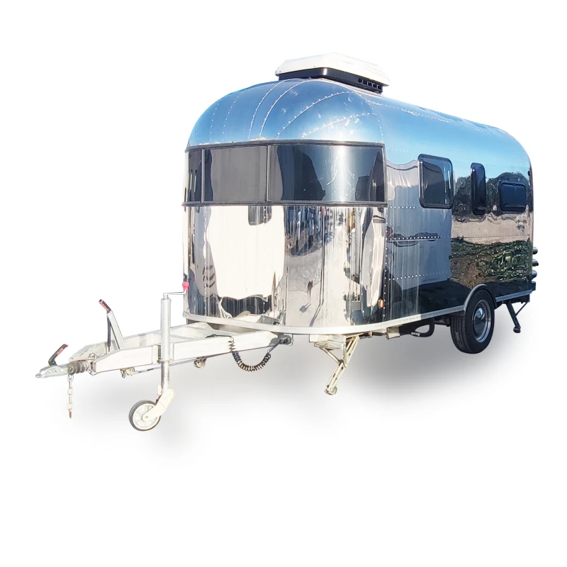 EU standard airstream trailer camping trailer with AL-KO chassis