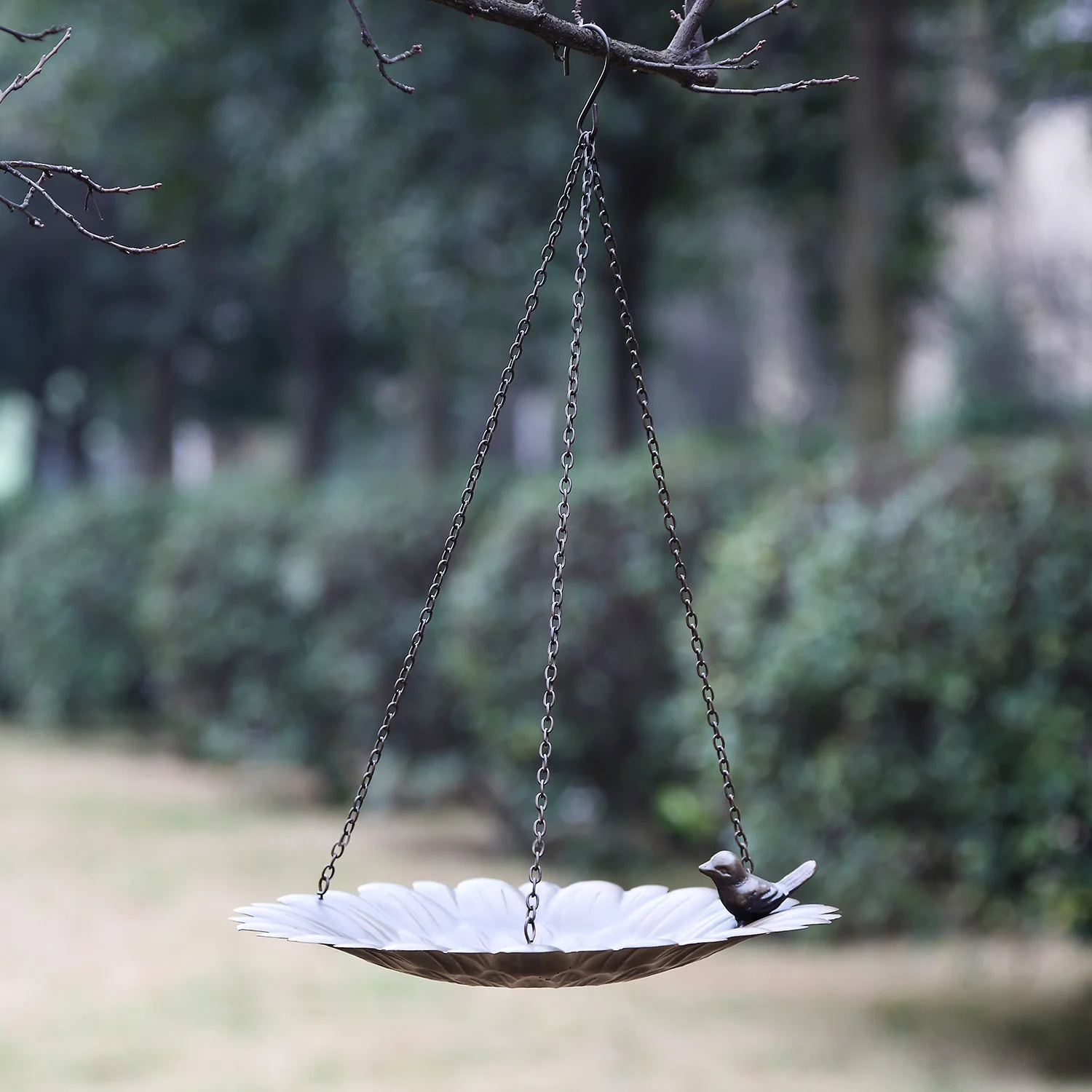 Hanging Garden Metal Bird feeder with Daisy design Garden Supplies Backyard Patio Decor Garden landscaping&decking