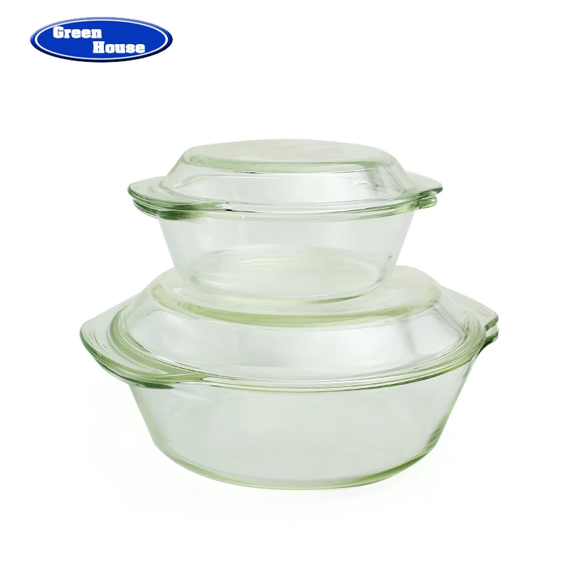 High borosilicate glass casserole storage food container crystal pot