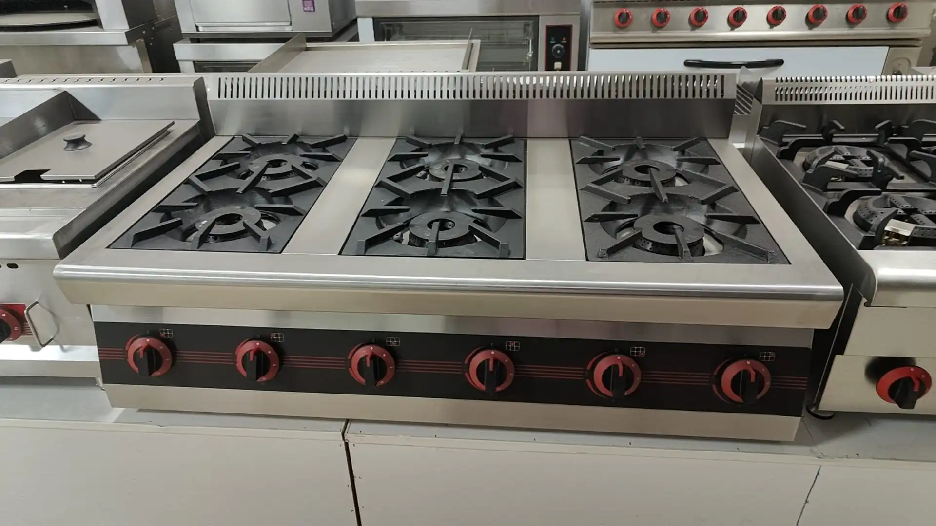 Table Top 4 Burner Gas Stove Machine Commercial Gas Range Oven Cooker